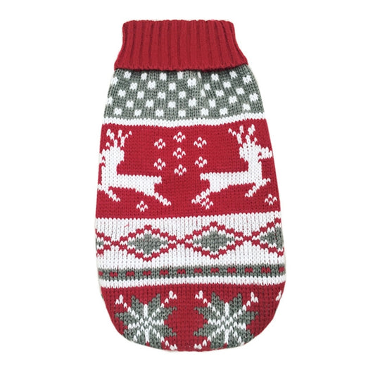 Suéter de Cuello Alto para Mascotas con Diseño de Copo de Nieve Navideño - Image 12