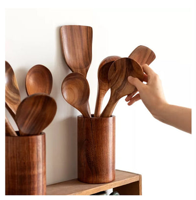 Espátula de Madera con Mango Largo Antiadherente - Utensilios de Cocina Profesionales - Image 23