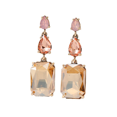 Aretes de Cristal Lujo Geométricos con Gota de Agua - Image 5