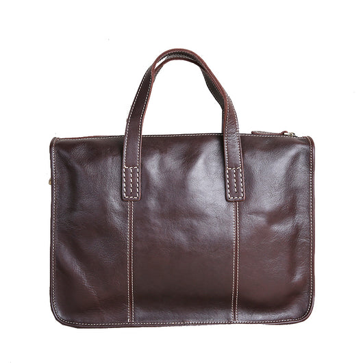 Maletín Ejecutivo de Cuero Vintage - Bolsa para Laptop Estilo Clásico - Image 4