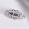 Tansang Azul Vintage Scarf Buckle Neckline Clip 925 Sterling Plateado Brooch Plateado Platinum 925 Plateado