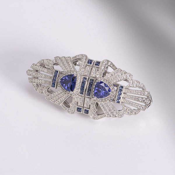 Broche Vintage de Plata 925 con Cierre para Cuello y Pañuelo