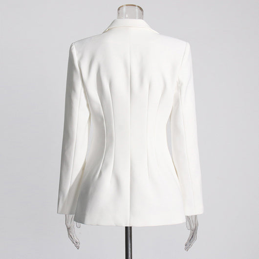 Blazer Slim Fit Patchwork para Mujer - Diseño Moderno y Versátil - Image 21