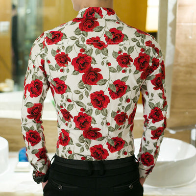 Camisa Estampada Slim Fit de Manga Larga para Hombre - Image 5