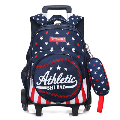 Mochila Escolar Trolley Impermeable de Tres Ruedas para Niños - Image 9