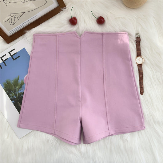 Shorts Anchos de Tiro Alto Elásticos para Mujer - Image 10