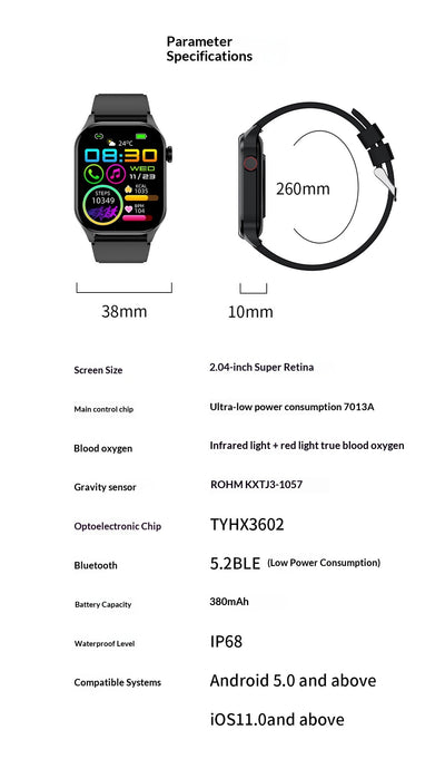 Smartwatch T98 con Llamadas Bluetooth, Monitoreo de Presión y Oxígeno - Image 11