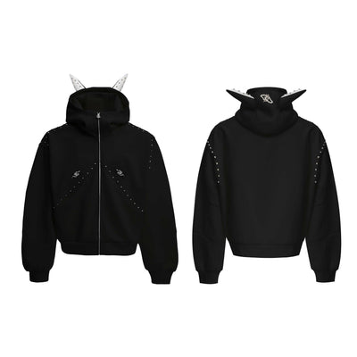 Suéter Hoodie Casual con Costuras Decorativas - Image 15