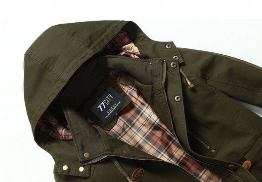 Chaqueta de Algodón Estilo Militar - Image 5