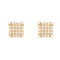 Men's and Women's Silver Plated Inlaid Moissanite Gold Earrings