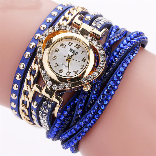 Reloj Pulsera Dama Redondo con Diamantes Love Dial - Image 4