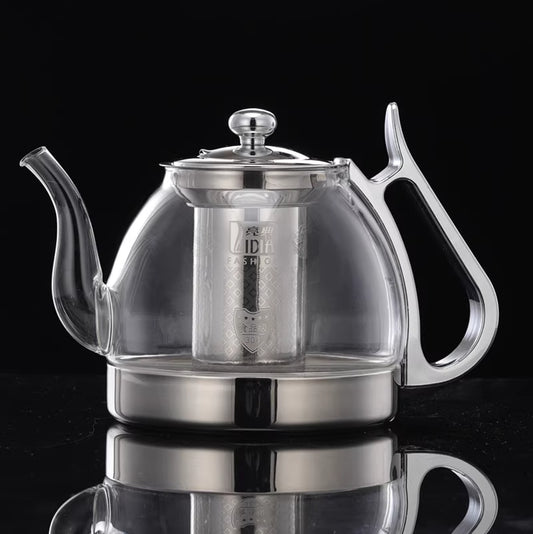 Hervidor de Vidrio con Acero Inoxidable para el Hogar