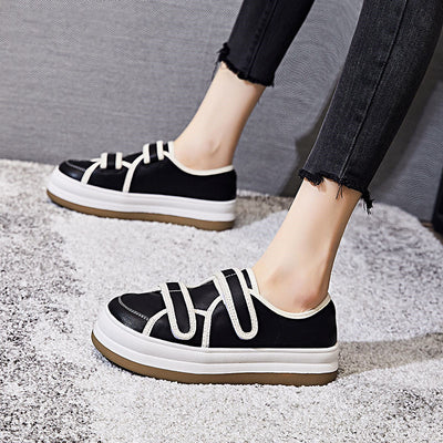 Zapatos Cómodos para Mujer con Suela Gruesa y Cierre de Velcro