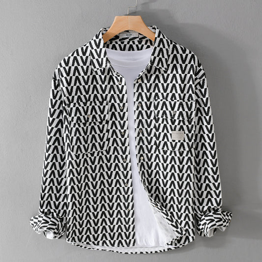 Camisa Casual de Cuadros para Hombre - Manga Larga Suelta - Image 2