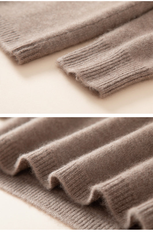 Suéter Polo Cashmere Suelto de Manga Corta para Mujer - Image 19