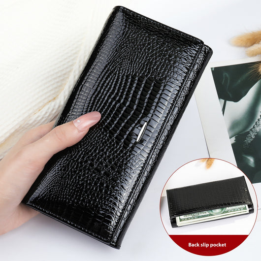 Cartera Larga de Cuero Genuino para Mujer - Image 7
