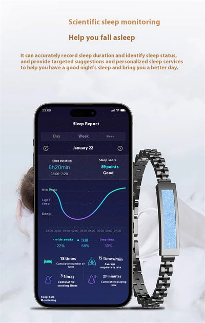 Pulsera Inteligente de Salud con Monitor de Presión Arterial, Ritmo Cardíaco y Oxígeno - Image 18