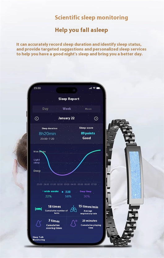 Pulsera Inteligente de Salud con Monitor de Presión Arterial, Ritmo Cardíaco y Oxígeno - Image 18