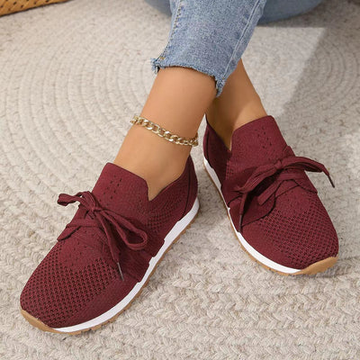 Zapatos Casuales Deportivos para Mujer con Malla Transpirable y Cordones - Image 9