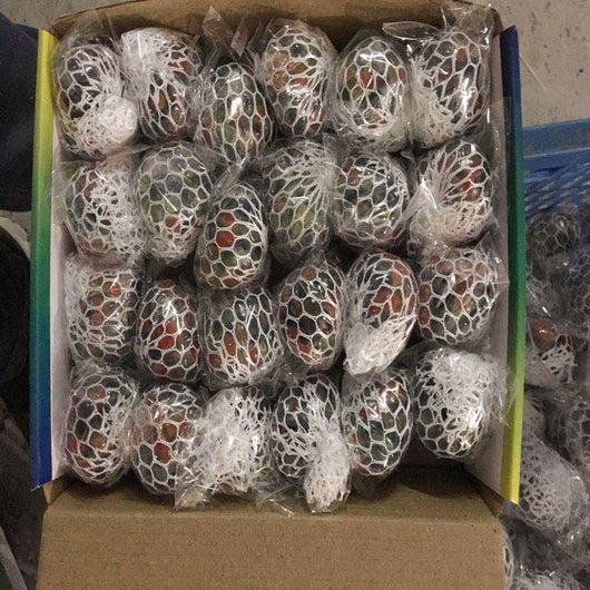 Pelota Antiestrés con Cuentas de Colores - Juguete Sensorial Descompresivo - Image 3