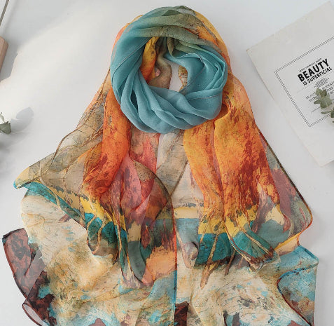 Pañuelo Playa Protección Solar Flor de Cerezo - Ligero y Suave para Mujer - Image 13