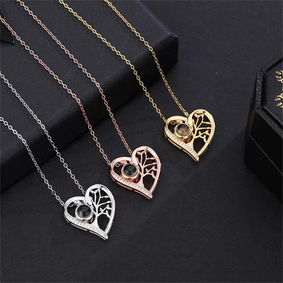Collar de Plata S925 Árbol del Amor - Te Amo