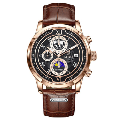 Reloj de Cuarzo para Hombre con Función Fase Lunar - Image 11