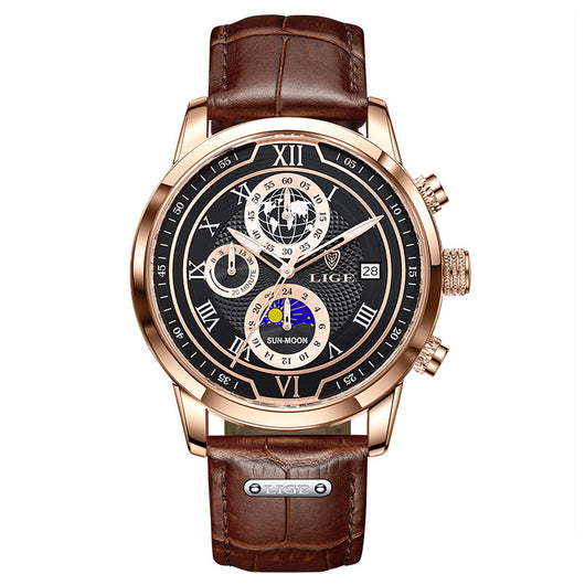 Reloj de Cuarzo para Hombre con Función Fase Lunar - Image 11