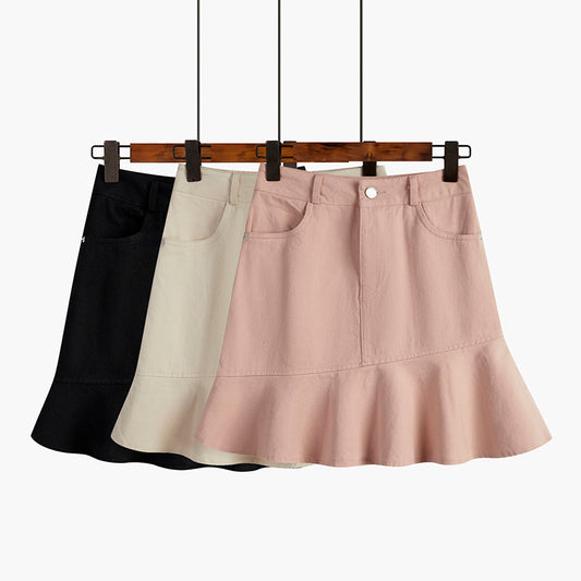 Falda Fishtail Slim con Costuras Decorativas para Mujer - Image 2