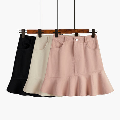 Falda Fishtail Slim con Costuras Decorativas para Mujer - Image 2
