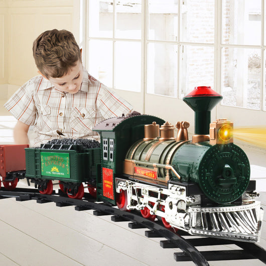 Tren Eléctrico de Juguete con Rieles para Niños - Simulador Realista