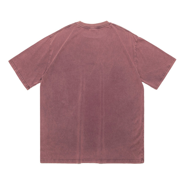 Camiseta Vintage Lavada Manga Corta para Hombre Verano