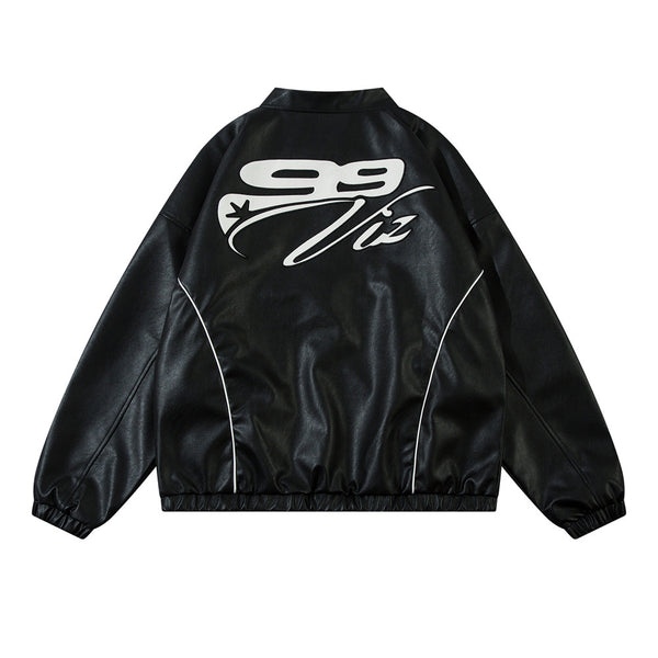 Chaqueta de Cuero para Hombre Estilo Rock Europeo y Americano - Diseño Motociclista