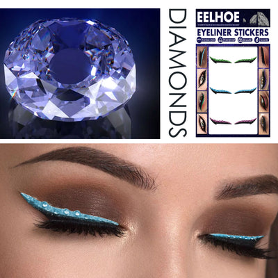 Delineador Adhesivo Diamantado Impermeable - Pegatinas de Eyeliner Gato Sexy para Maquillaje - Image 9