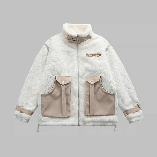 Abrigo Retro de Lana de Cordero y Algodón para Hombre y Mujer - Image 7