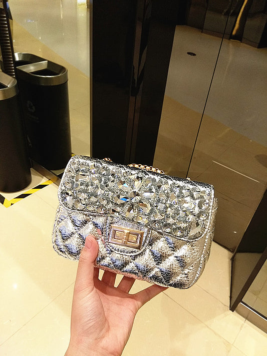 Bolso Clutch Diamond con Pedrería - Cartera de Mano y Crossbody - Image 2