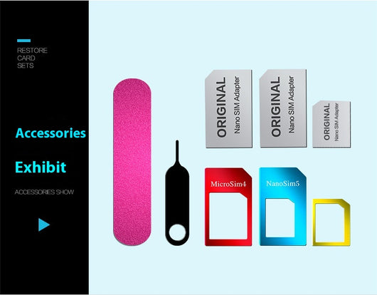 Adaptador de SIM de Aluminio - Set de 5 Piezas Convertidor Nano a Micro SIM - Image 11