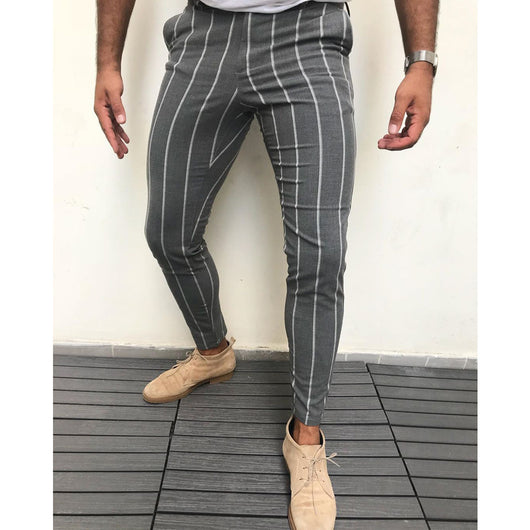 Pantalones Casuales a Rayas para Hombre - Image 9