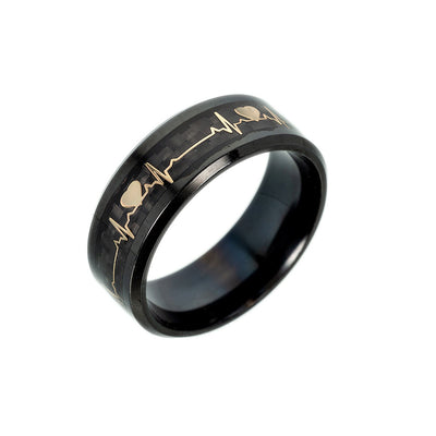 Anillo de Pareja Fibra de Carbono con Luz Luminosa - Image 9