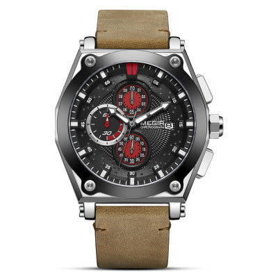 Reloj Cronógrafo de Cuero con Calendario para Hombre - Image 3