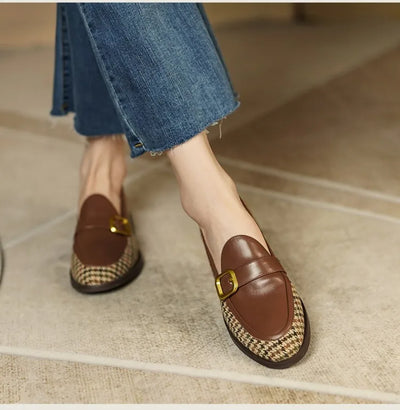 Zapatos Casuales de Cuero con Contraste de Color para Mujer - Image 14
