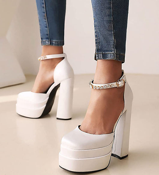Tacones Plataforma 14cm con Brillantes Cristal - Image 91