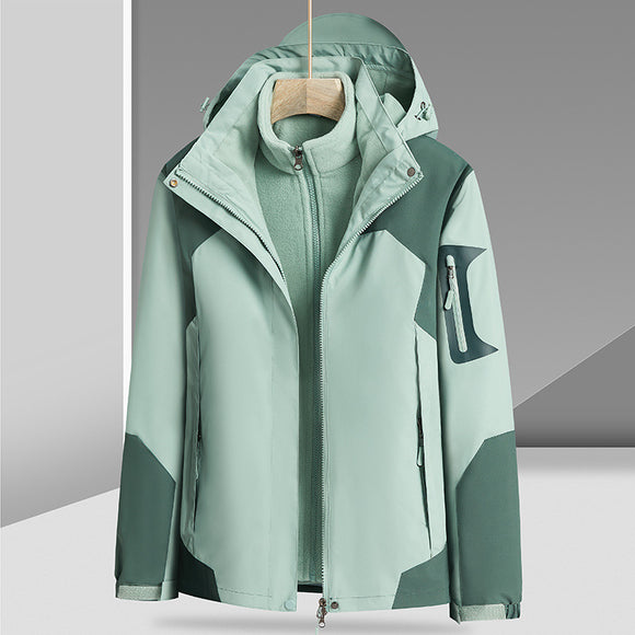 Chaqueta 3 en 1 Impermeable y Rompevientos con Forro Removible de Felpa