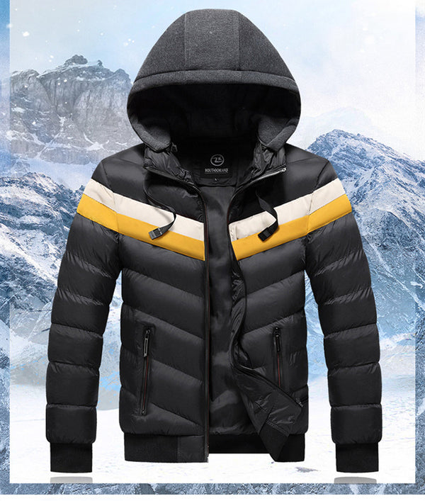 Chaqueta Impermeable con Capucha para Hombre Tallas Grandes Invierno - Image 4