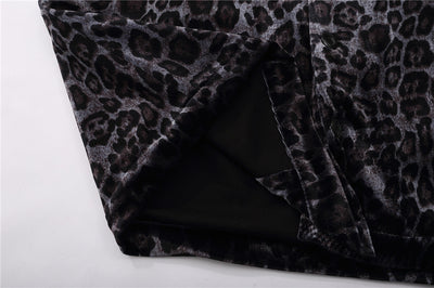 Abrigo Camisa Leopardo Terciopelo Estilo Europeo-Americano - Image 14