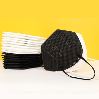 White FFP2 NR KN95 dust-proof face mask with ear loops, indicating a quantity of 200 pieces. - Image 10