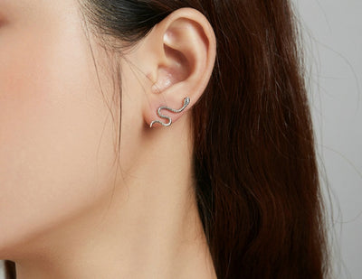 Aretes de Circón Verde con Diseño de Serpiente para Niñas - Image 8