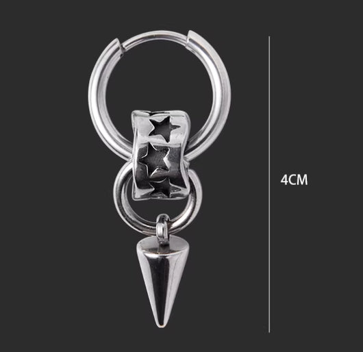 Aretes de Acero Inoxidable con Borlas para Hombre - Diseño Versátil y Moderno - Image 6