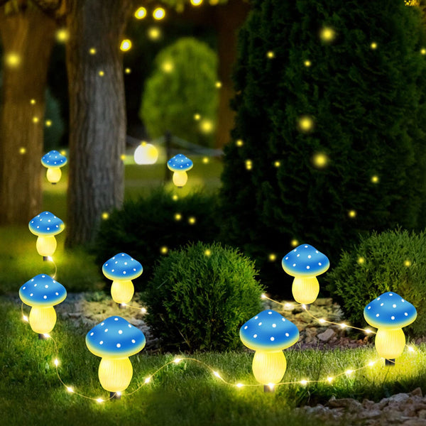 Luz Solar Decorativa Champiñón para Jardín - Iluminación Exterior Multicolor Impermeable