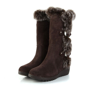 Botas de Invierno Cálidas para Mujer - Botines Forrados en Piel Marrón - Image 8